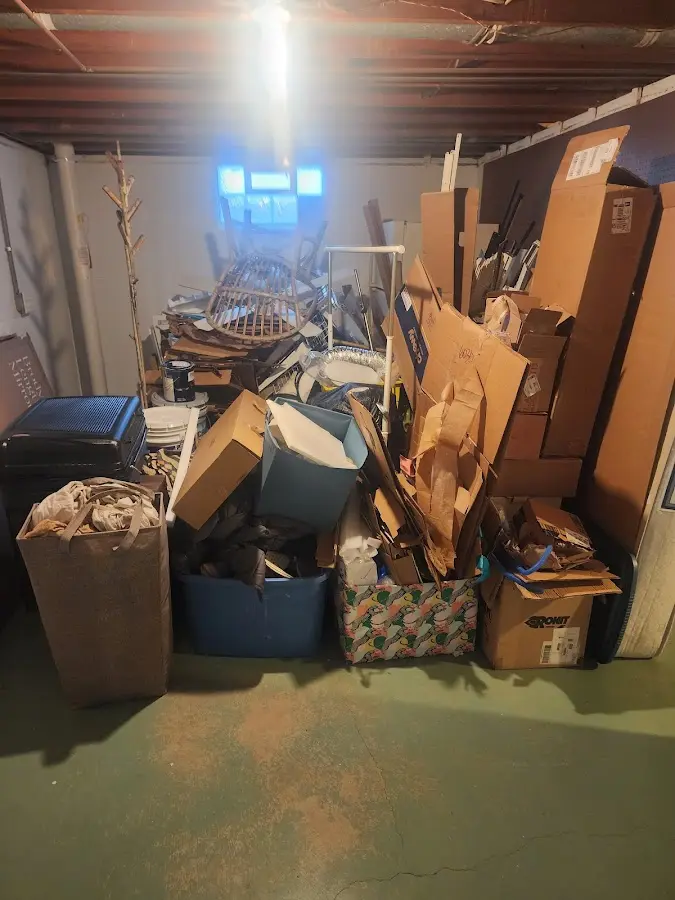 Roll-off dumpster container at job site for 20 Yard Dumpster Rental in Bound Brook